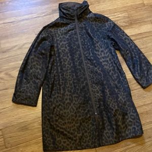 Leopard / Brown Reversible Rain Coat